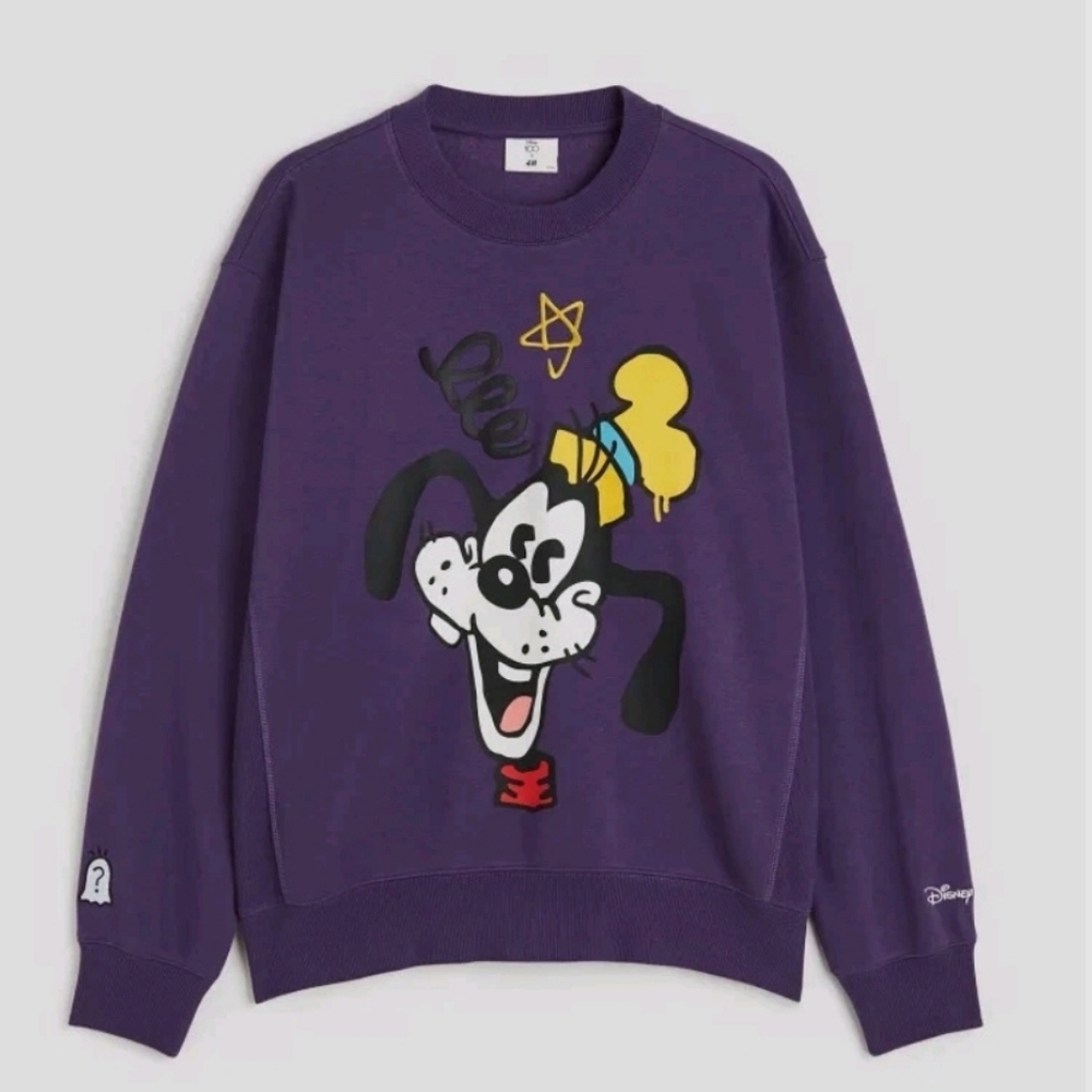 Disney 100 X H&M Loose Fit Sweatshirt Sz.Small Purple